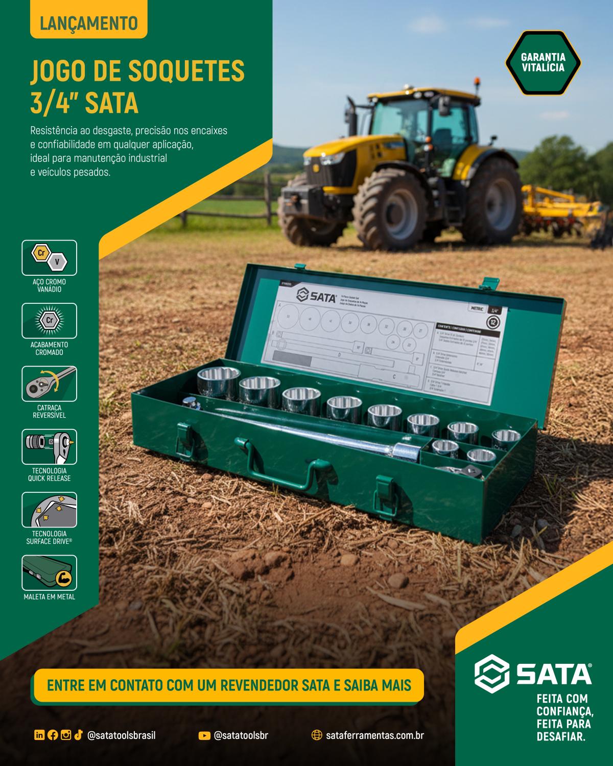 Card Whatsapp Jogo de Soquetes 3/4 polegadas