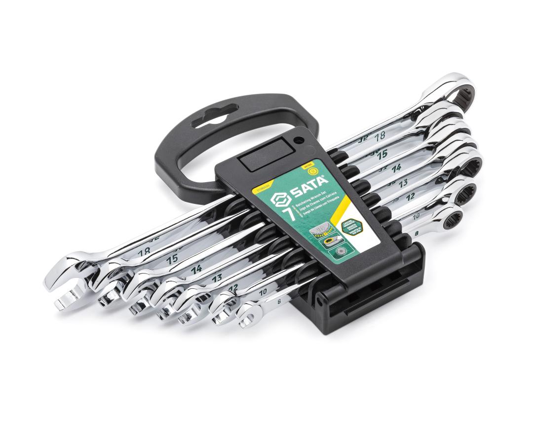 Jogo de Chave Combinada com Catraca 120 xP de 8 - 18mm com 7 Peças
