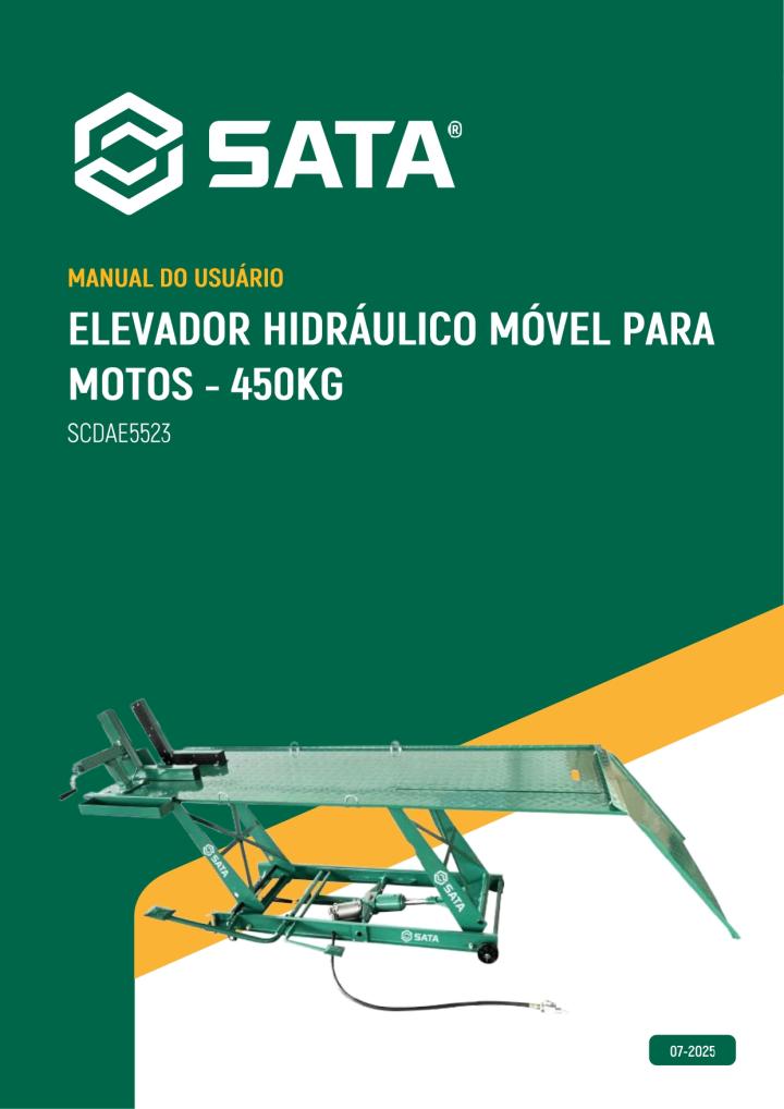 CAPA MANUAL DO USUÁRIO RAMPA HIDRÁULICA PARA MOTOCICLETAS SATA
