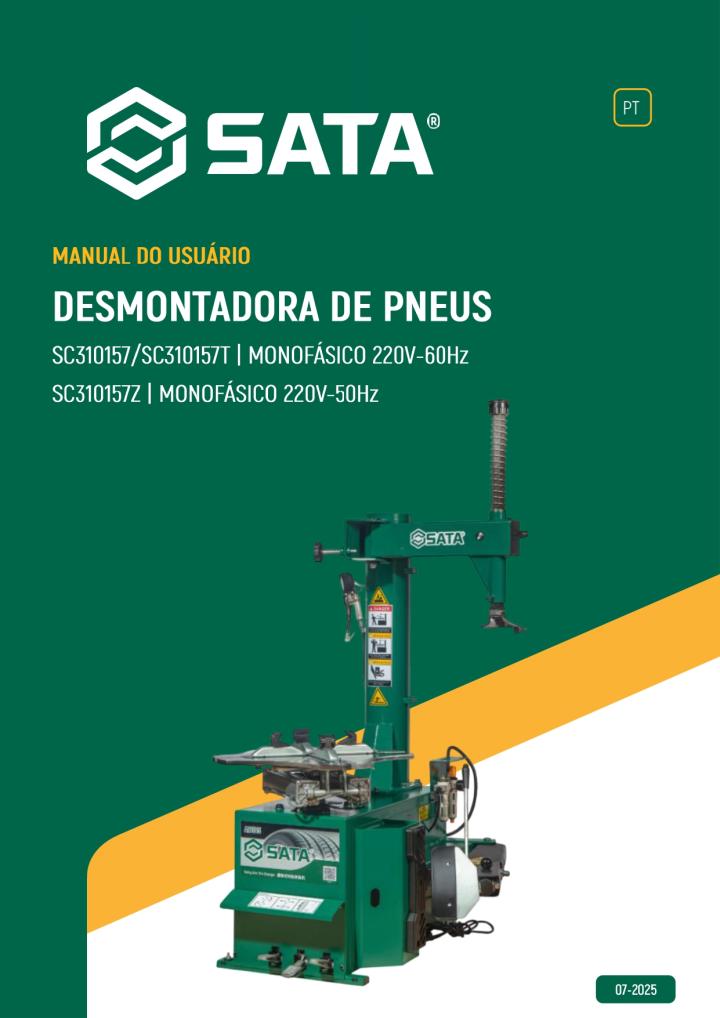 CAPA MANUAL DE INSTRUÇÕES DESMONTADORA DE PNEUS SATA
