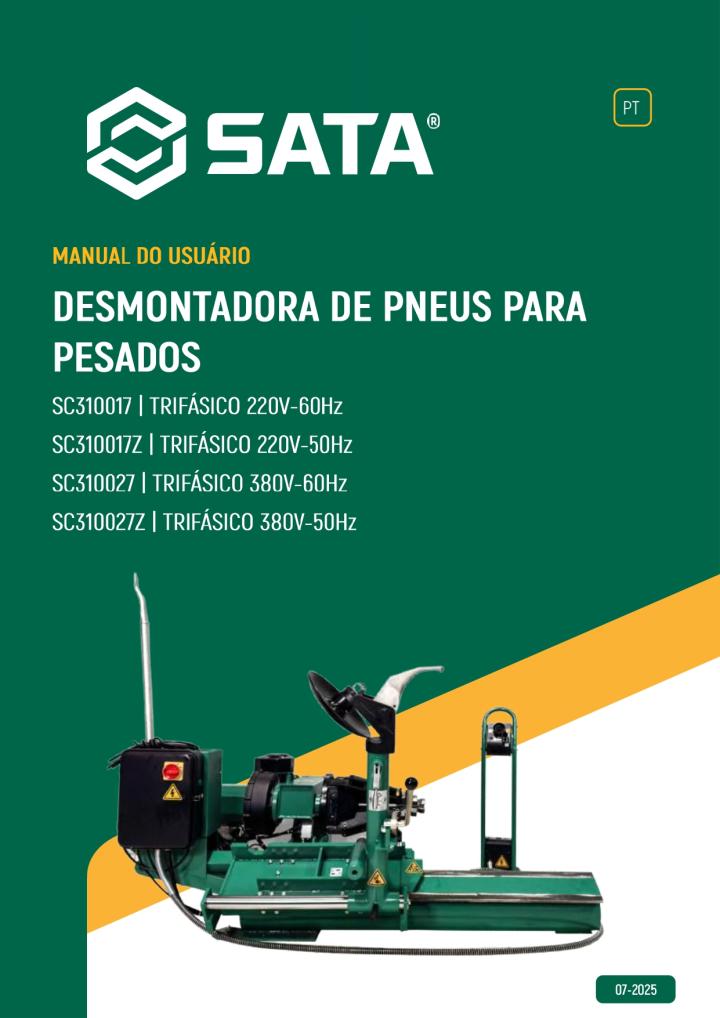 CAPA MANUAL DE INSTRUÇÕES DESMONTADORA DE PESADOS SATA