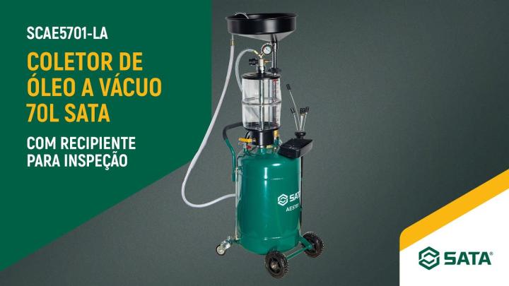 Coletor de Óleo A Vácuo 70L Com Recipiente Para Inspeção SATA - SCAE5701-LA