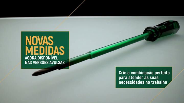 Chave Phillips isolada com cabo PVC translúcido verde - SATA