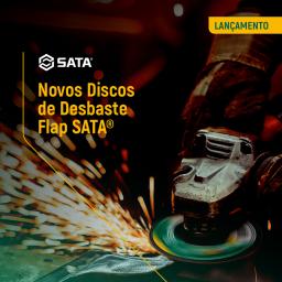 Capa para Catálogo com imagem do Disco de Desbaste Flap Sata