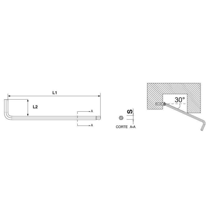 Image of L Shaped Hex Keys  - Belzer