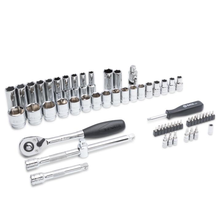 Image of 58 Pc. 1/2" Drive 6 Point Metric Socket Set - SATA
