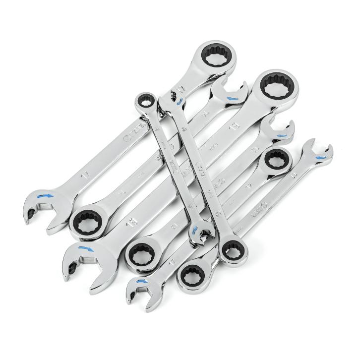 Image of 8 Pc. Metric Combination Speedy Ratcheting Wrench Set - SATA