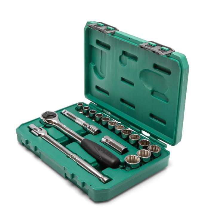 Image of 1/2" Drive 12 Point Metric/SAE Socket Set - SATA