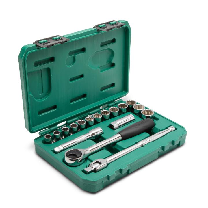 Image of 1/2" Drive 12 Point Metric/SAE Socket Set - SATA