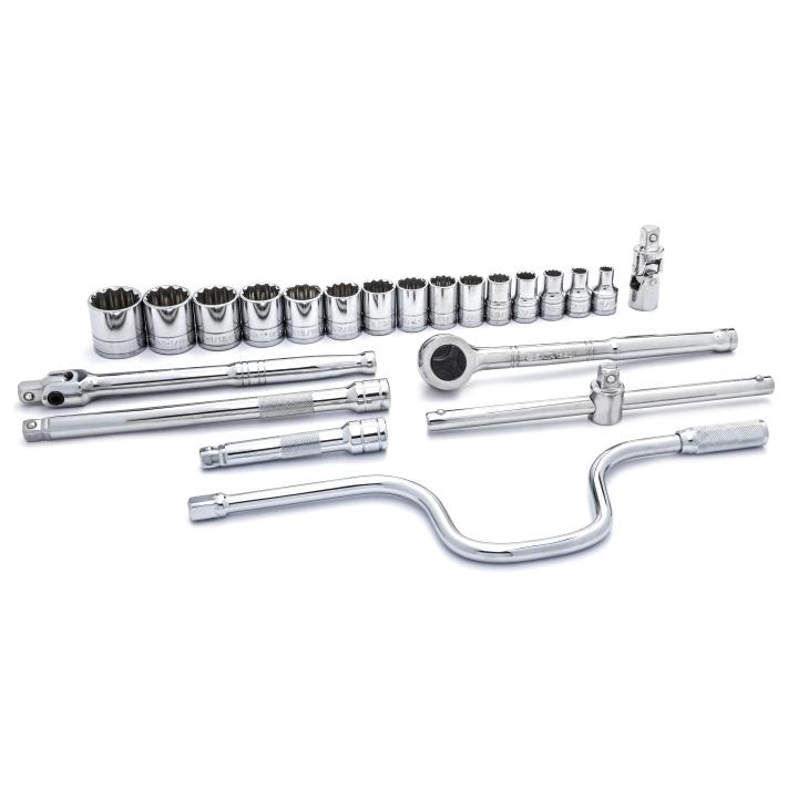 Image of 22 Pc. 1/2" Drive 12 Point SAE Socket Set OLD - SATA