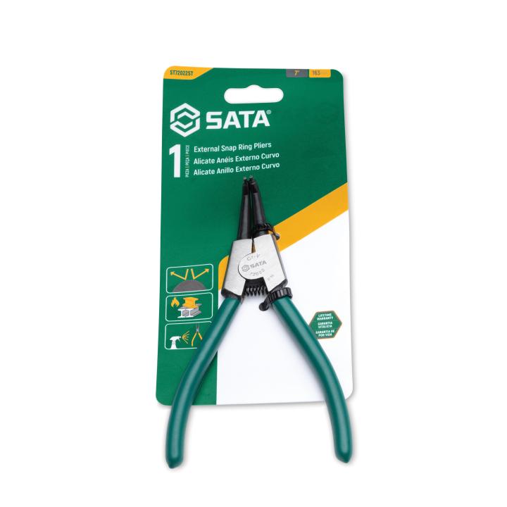 Image of German Style External Snap Ring Pliers, Curved - SATA