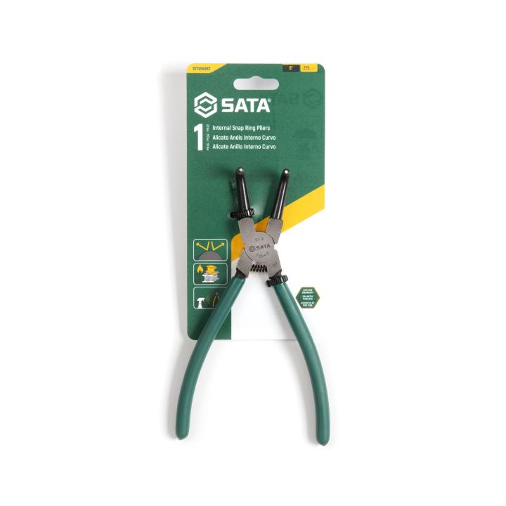 Image of German Style Internal Snap Ring Pliers, Curved - SATA