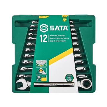 Image of 12 Pc. Ratchet Combination Wrench Set - SATA