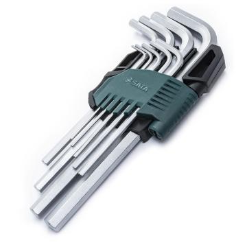 Image of 9-Key CRV Metric Long Hex Key Set - SATA